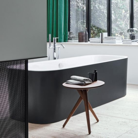 акриловая ванна duravit happy d.2 plus 180x80, черная (7004538)