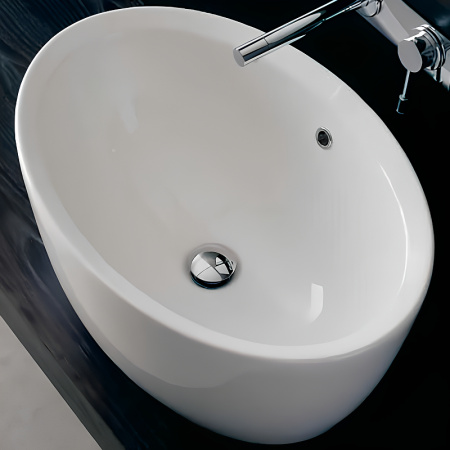 Раковина Scarabeo Matty 8056 накладная, овальная, 64x46 см, белая Раковина Scarabeo Matty 8056 накладная, овальная, 64x46 см, белая