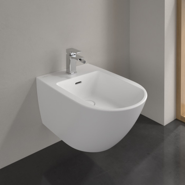 биде villeroy & boch antao 541100rw подвесное, stone white (белый матовый)