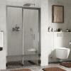 душевая дверь wasserkraft lopau 120 32s05l профиль хром, стекло прозрачное