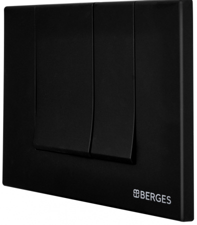 комплект унитаза с инсталляцией berges floe rimless 043230 с сиденьем микролифт и черной клавишей смыва