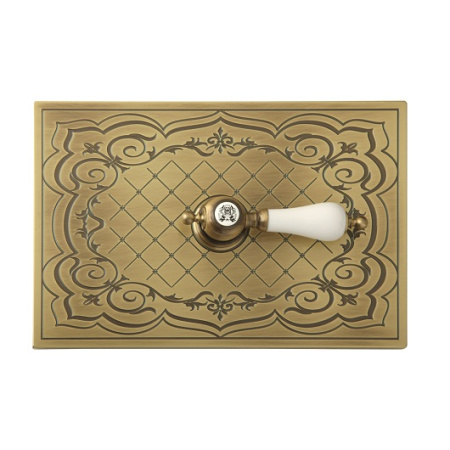 Кнопка для инсталляции декоративная Migliore Ottone Classic Expert 24245 без ручки, «Сетка», цвет Бронза