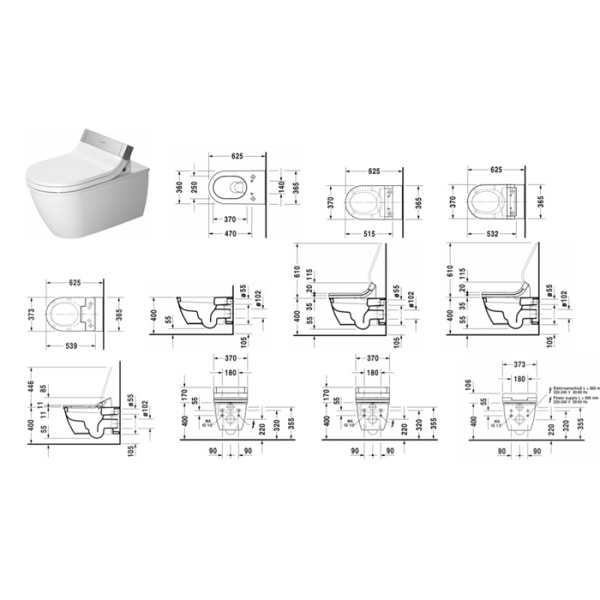 унитаз duravit darling new sensowash 2544590000 подвесной, только в сочетании с sensowash, белый
