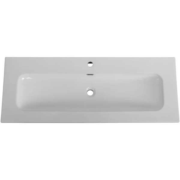 раковина cezares eco czr-8073-120 121x46 см, накладная, белый