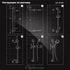 душевой гарнитур elghansa shower rail sb-67