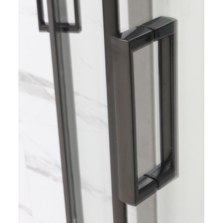 душевая кабина 120x80x220 см frank f412/1l м black 20066 текстурное стекло