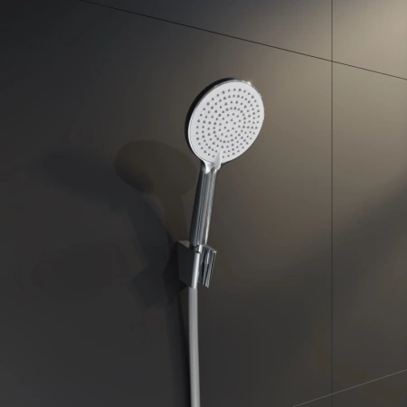 душевая лейка iddis optima home oph3f0ci18 цвет хром/белый матовый