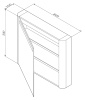 зеркальный шкаф am.pm sensation 80 l m30mcl0801tf 80x70 см, цвет табачный дуб