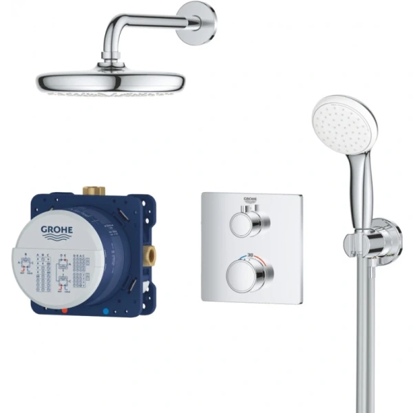 душевой комплект 210 мм grohe grohtherm 34729000