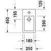 раковина накладная/подвесная duravit vero 702250000