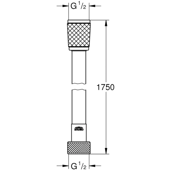 душевой шланг 175 см grohe relexaflex 45992001