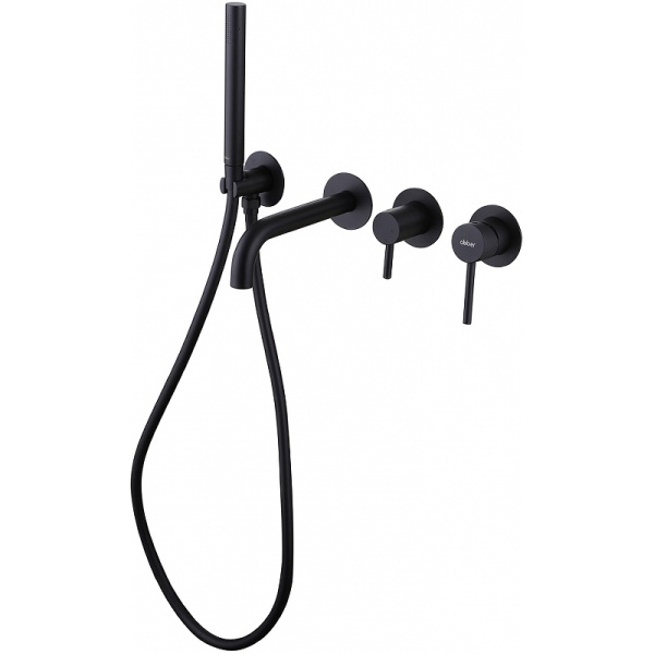 смеситель для ванны abber wasser kreis af8130b, черный матовый
