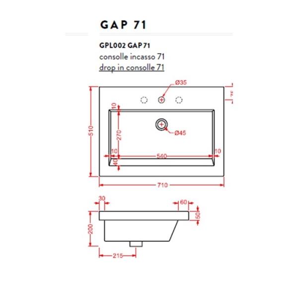 раковина полувстраиваемая artceram washbasins gpl002 01;00 71х51 см, белая