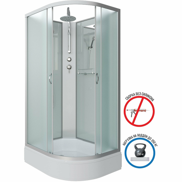 душевая кабина niagara classic 90х80 l ng-33984-14lbkt без гидромассажа