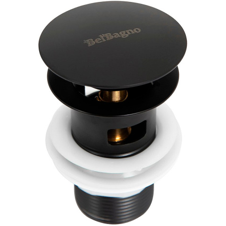 Донный клапан для раковины BelBagno BB-SAT-NERO click-clack черный матовый