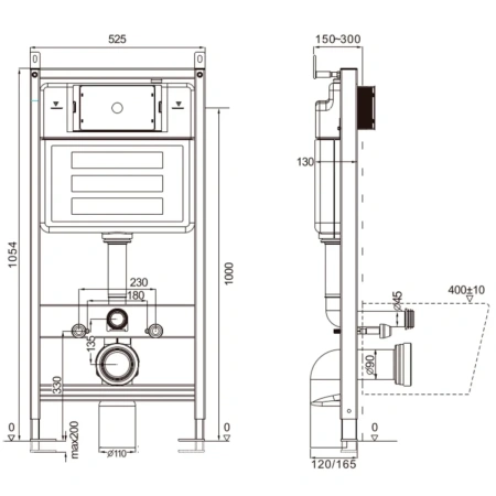 инсталляция для унитаза aquame aqm4002