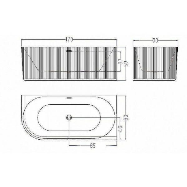 акриловая ванна esbano bagama 170x80 r esvabagar без гидромассажа акриловая ванна esbano bagama 170x80 r esvabagar без гидромассажа
