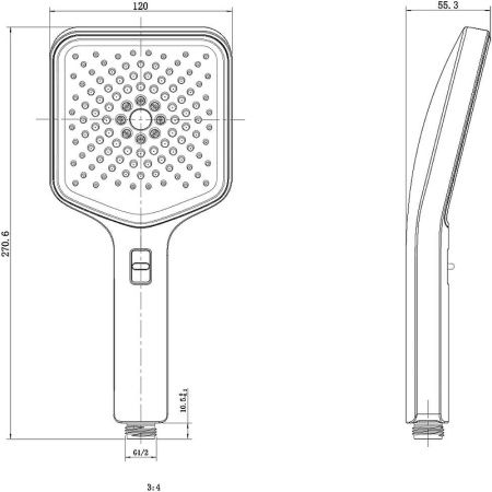 ручной душ vincea inspire vshn-3i4hgm вороненая сталь