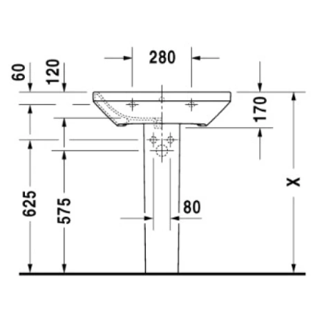 раковина подвесная 65 см duravit durastyle 231965 00 00