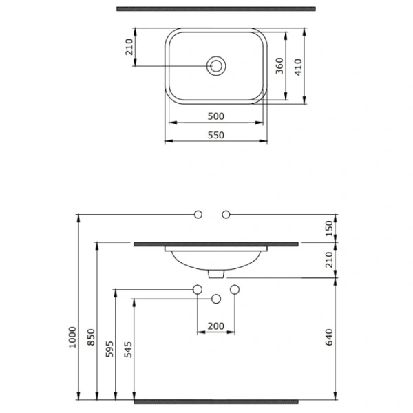 раковина 55x41 см berges ego 181006