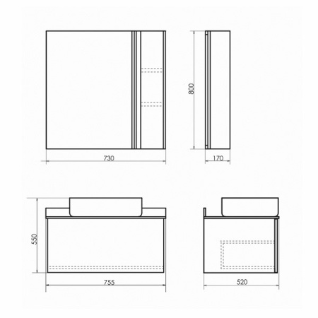 тумба с раковиной comforty эдинбург 75 00004149066 подвесная бетон светлый