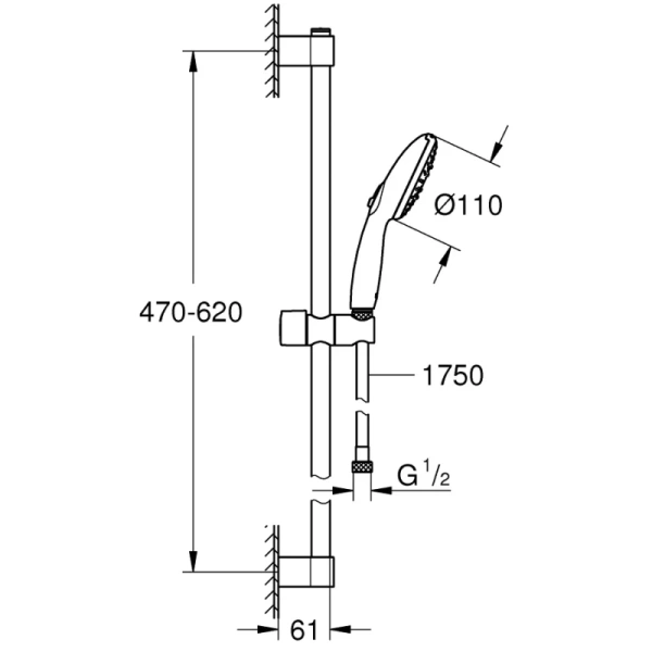 душевой гарнитур grohe tempesta 27794003