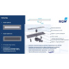 душевой лоток rgw sdr-31b 47213140-04 с черной решеткой