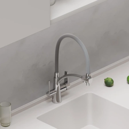 смеситель для кухни sancos eri sc4001ch хром серый