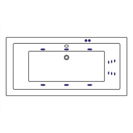 акриловая ванна excellent savia duo 170x80 "line" цвет бронза