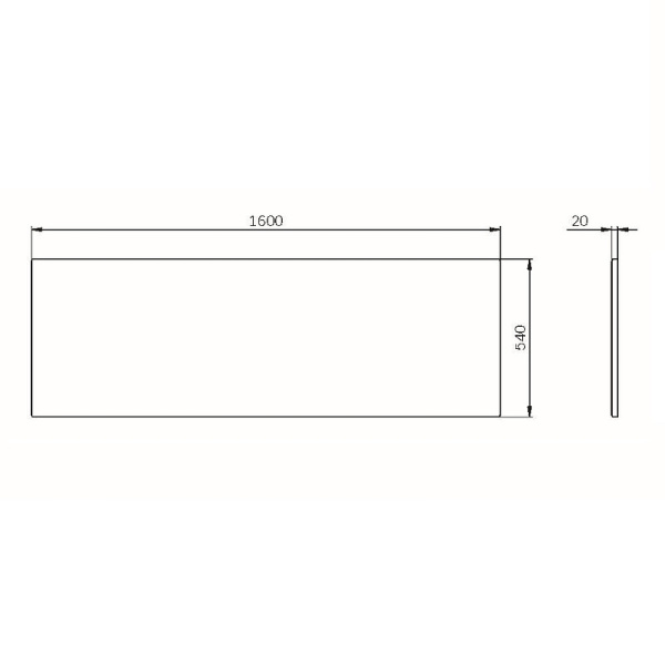 фронтальная панель для ванны am.pm func 160 w84a-160-070w-p белая