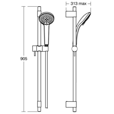 душевой гарнитур ideal standard idealrain pro b9836aa