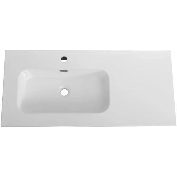 раковина cezares duet czr-8095-100-l 101x46 см l, накладная, белый