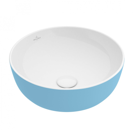 Раковина Villeroy & Boch Artis 417943BCW1 накладная, Ø43 см, Frost (голубой) с покрытием CeramicPlus