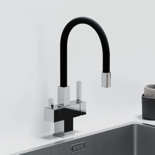 смеситель для кухни sancos arno sc4005ch хром черный