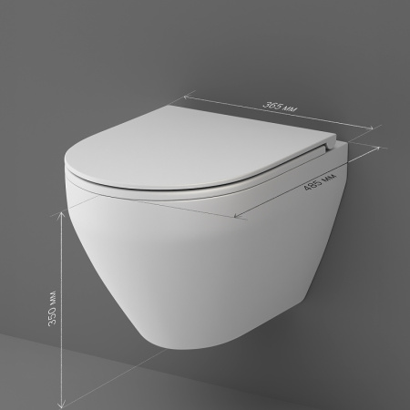 унитаз am.pm spirit v2.0 c701700mwsc подвесной, безободковый, с сиденьем микролифт, белый матовый
