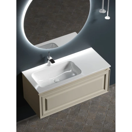 тумба под раковину sancos very 100 l vr100lce подвесная beige soft