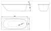 стальная ванна bette comodo 1250-000 plus 1700х750