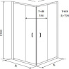 душевой уголок timo altti 80×80 altti-618f профиль хром, стекло матовое