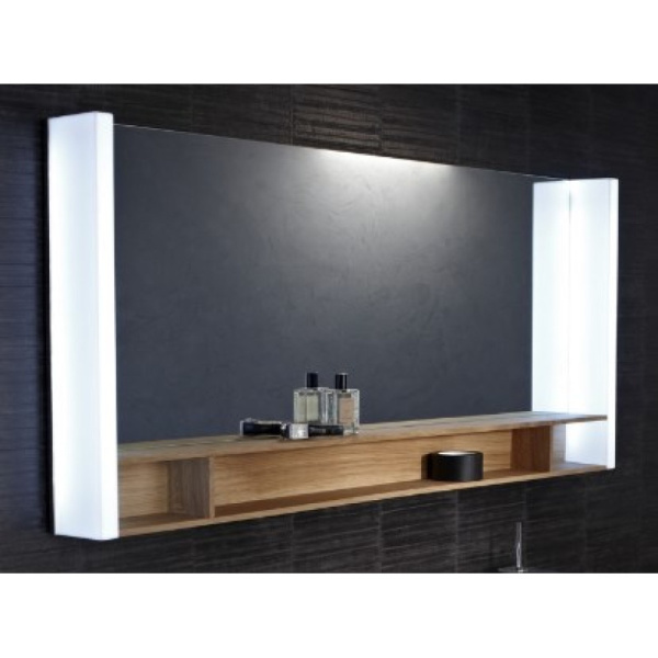 зеркало jacob delafon terrace 150 eb1184-nf с подсветкой белое древесное с сенсорным выключателем