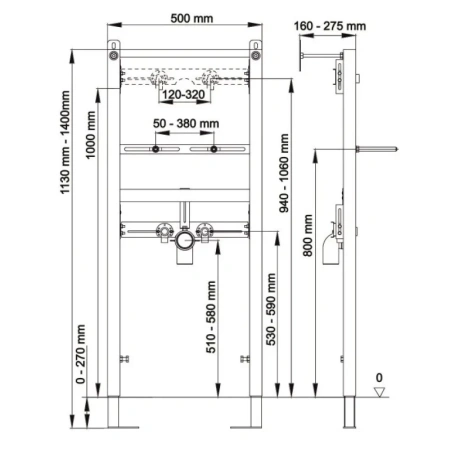 инсталляция для раковины berges atom 049211