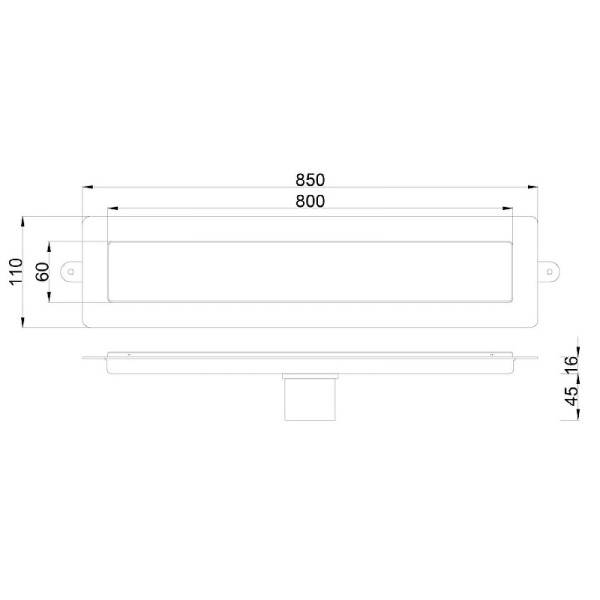 душевой лоток boheme premium linear 80 982-80-gm с решеткой оружейная сталь