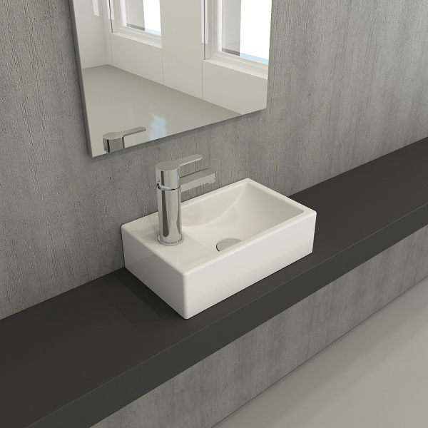 раковина накладная bocchi milano 37 l 1418-001-0126 белая