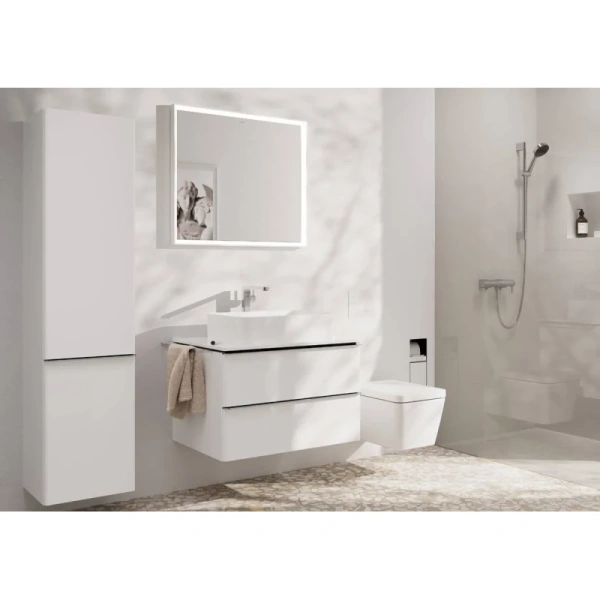 смеситель для раковины hansgrohe tecturis e 73070000 coolstart, с донным клапаном, хром