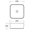 раковина накладная 37 см aqueduto espiral esp0310 белый глянцевый