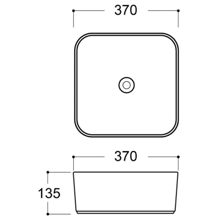 раковина накладная 37 см aqueduto espiral esp0310 белый глянцевый