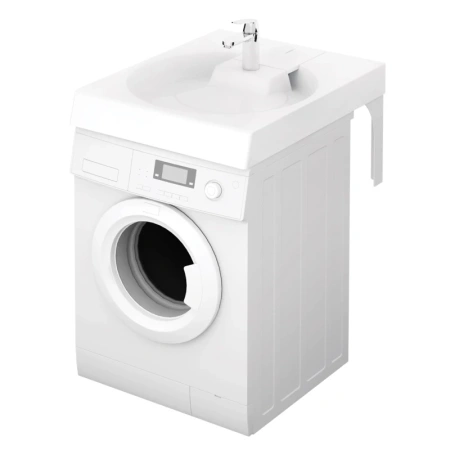 Раковина над стиральной машиной PAA Claro Grande KICLAGRSIF/00 60x75 см, с мыльницей, белая