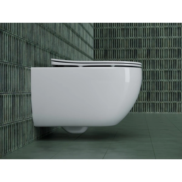 унитаз ceramicanova long cn3015 подвесной, с сиденьем микролифт, белая