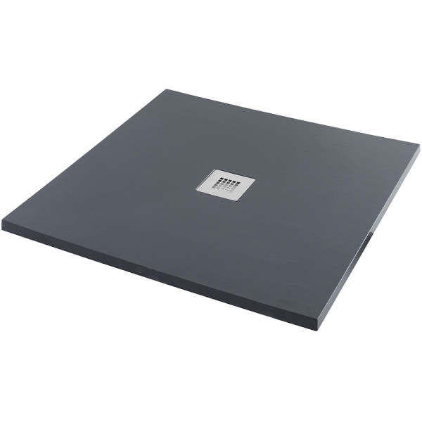 душевой поддон aquanet pleasure 00258889 из искусственного камня, 100×100 см,черный
