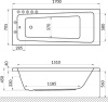 акриловая ванна excellent ava waex.ava17.nano 170х70