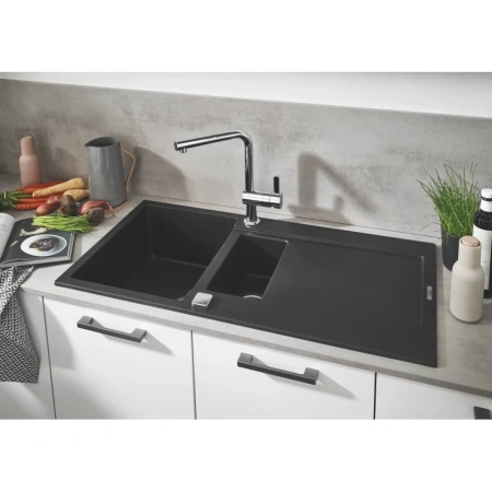 кухонная мойка grohe k500 черный 31646ap0